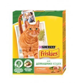 Корм для кошек Friskies с курицей и садовой зеленью 300г