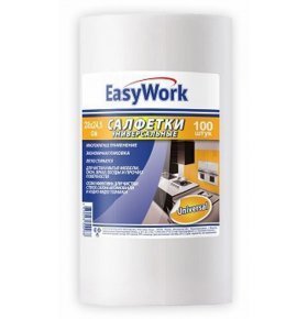 Универсальные чистящие салфетки EasyWork рулон 24,5 х 28 см 100 л