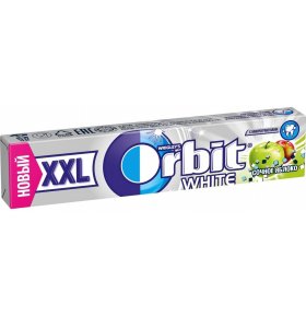 Жевательная резинка без сахара Orbit XXL White Сочное яблоко 20,4 гр