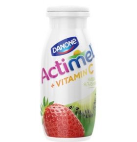 Продукт молочный обогащенный витамином С Актимель Киви клубника 2,5% Danone 100 гр