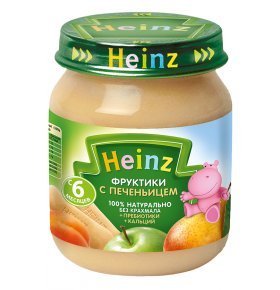 Пюре Heinz Фруктики с печен с пребиотик стекло ^ 120г