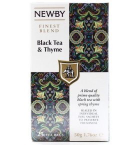 Чай черный Newby с чабрецом 25х2г