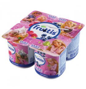 Продукт йогуртный Fruttis малина с черникой Рапрунцель 110г