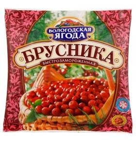 Брусника Вологодская ягода Кружево вкуса быстрозамороженная, 300г
