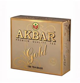 Чай черный Akbar Gold в пакетиках, 100 х 2г