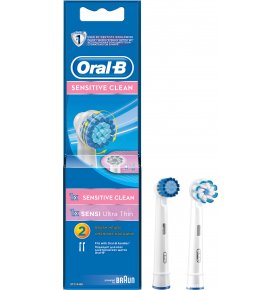 Насадки к электрической зубной щетке  1 Sensitive Clean и 1 Sensi Ultrathin Oral-B