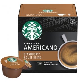 Кофе в капсулах Dolce Gusto Starbucks House Blend Americano Nescafe 12 шт
