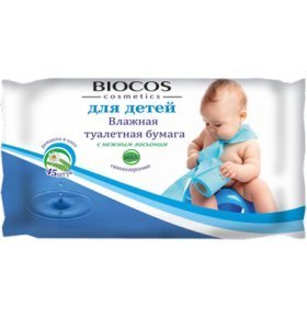 Туалетная бумага влажная Biocos 45 шт