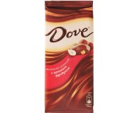 Шоколад молочный шоколад с цельным фундуком Dove 90Г