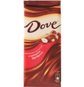 Шоколад молочный шоколад с цельным фундуком Dove 90Г