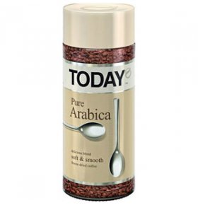 Кофе натуральный растворимый сублимированный Today Pure Arabica 95г