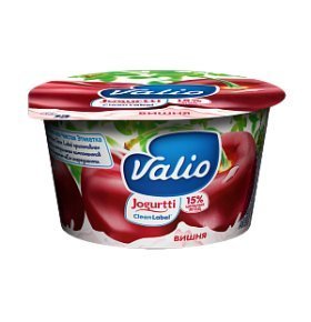 Йогурт вишня 2,6% Валио 180 гр