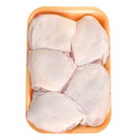 Цыпленок бройлер бедро замороженное подложка вес 1 кг