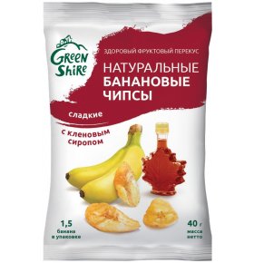 Чипсы банановые с сиропом GreenShire 40 гр