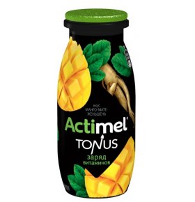 Кисломолочный напиток манго мате женьшень 2,5% Actimel Tonus 100 гр