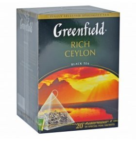 Чай черный Гринфилд цейлонский 20х2г
