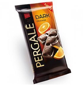 Шоколад темный Pergale с начинкой апельсина 100г