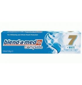 Зубная паста Complete 7+ White отбеливание Blend-a-med 100 мл