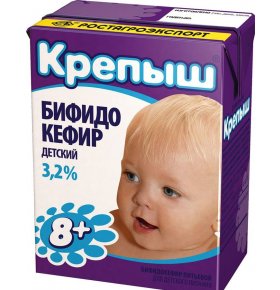 Бифидокефир Крепыш для детского питания 3,2% 200 мл