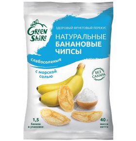 Чипсы банановые с солью GreenShire 40 гр