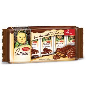 Бисквитные пирожные вкус Шоколадный крем Аленка 200 гр