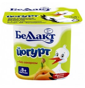 Йогурт для детей Абрикос банан 3% Беллакт 100 гр