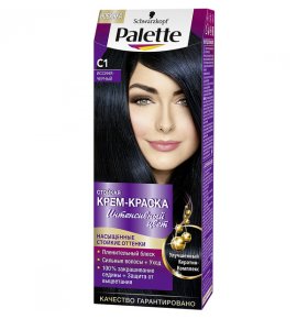 Крем-краска для волос Palette С1 Иссиня-черный, 1 шт
