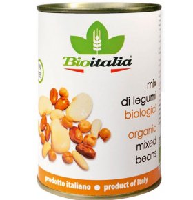 Смесь бобов консервированная Bioitalia 400 гр