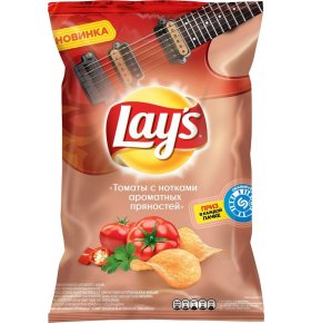 Чипсы картофельные, томаты с нотками ароматных пряностей Lay's 140 гр