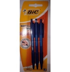 Ручка ВІС Soft Feal Click Grip тонкая линия 893221 3шт/уп