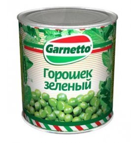 Горошек зеленый Garnetto 400 гр