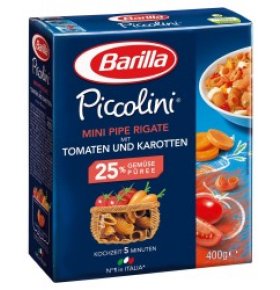 Макаронные изделия Piccolini Mini Pipe Rigate tomatoes 400 г