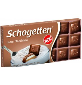 Шоколад Альпийский молочный с кремовой кофейно-молочной начинкой Schogetten 100 г