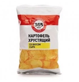 Чипсы картофельные со вкусом сыра 365 Дней 90 гр