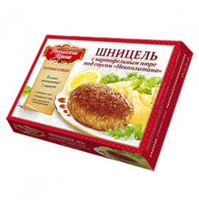 Шницель с картофельным пюре под соусом Неаполитана Российская Корона 350 гр