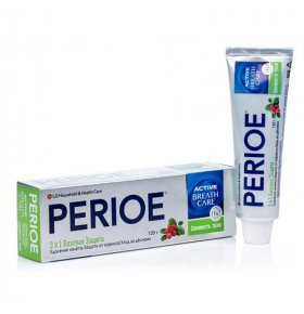 Зубная паста тройное действие breath care с экстрактом зеленого чая Perioe 150 г