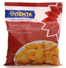 Картофель по-деревенски замороженный Лента 700 гр
