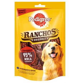 Лакомство для собак Ranchos мясные ломтики с говядиной Pedigree 58 гр