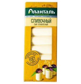 Сыр плавленый сливочный батончики 40% Аланталь 190 гр