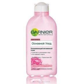 Тоник Garnier Skin Natural экстракт Розы д/сух.чувствительной кожи 200мл