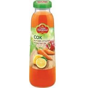 Сок Сады Придонья морковь - перец - лимон 0,3л