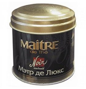Чай черный байховый Maitre Мэтр де Люкс листвой 100г