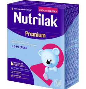 Смесь молочная с 6 месяцев Nutrilak Premium+ 2 350 гр