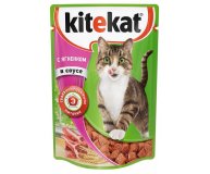 Корм для кошек ягненок в соусе Китекет 85 гр