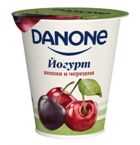 Йогурт Вишня и черешня 2,8% Danone 260 гр