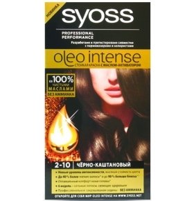 Краска для волос Syoss Oleo Intense 2-10 Черно-каштановый 1шт