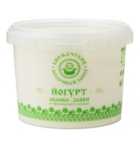 Йогурт яблоко злаки 3,5% Киржачский молочный завод 450 гр