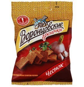 Гренки со вкусом чеснока Воронцовские 60 гр