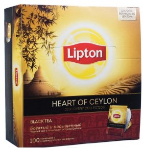 Чай черный Heart of ceylon Lipton 100 шт