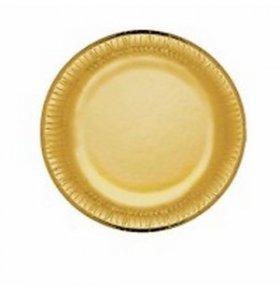 Тарелка Bibo одноразовые 23 см бумажные цвет золото, 10 шт